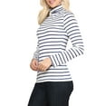 thumbnail image 1 of Doublju Women's Basic Slim Fit Sweater Long Sleeve Turtleneck T-Shirt Top Pullover, 1 of 4