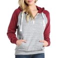 thumbnail image 1 of Doublju Women's Casual Long Sleeve Zipper Color Pullover Hoodie With Pocket, 1 of 5