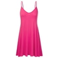 thumbnail image 1 of Doublju Women's Casual Spaghetti Loose Swing Slip Dress (Plus Size Available), 1 of 4