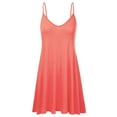 thumbnail image 1 of Doublju Women's Casual Spaghetti Loose Swing Slip Dress (Plus Size Available), 1 of 4