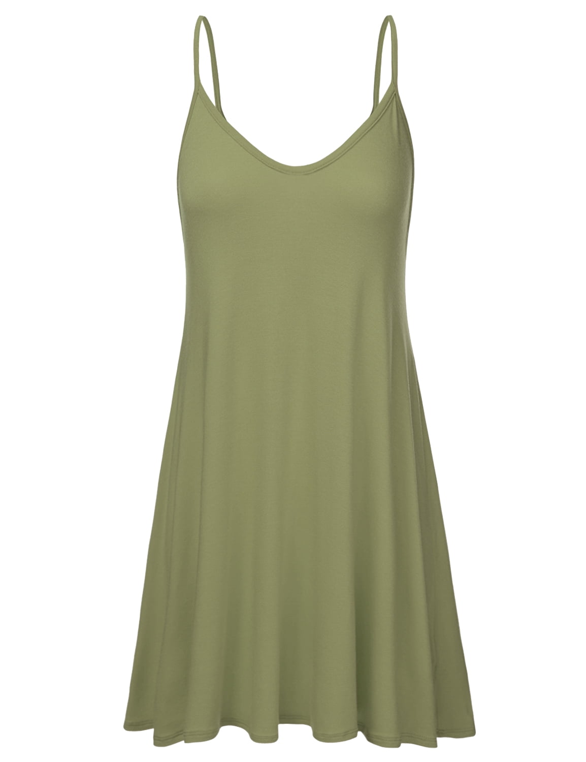 Doublju Women's Casual Spaghetti Loose Swing Slip Dress (Plus Size  Available) - Walmart.com