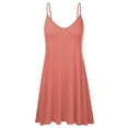 thumbnail image 1 of Doublju Women's Casual Spaghetti Loose Swing Slip Dress (Plus Size Available), 1 of 4
