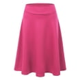 thumbnail image 1 of Doublju Women's Elastic High Waist Band Flared Midi Skirt (Plus Size Available), 1 of 4