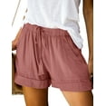 thumbnail image 1 of Doublju Women's Elastic Waist Comfy Casual Shorts with Pockets, 1 of 4