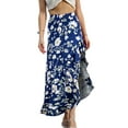 thumbnail image 1 of Doublju Women's Flowy Ruffle Asymmetrical Maxi Skirt (Plus Size Available), 1 of 4