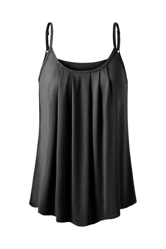 Women's Front Pleated Cami Tank Top with Plus Size