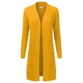thumbnail image 1 of Doublju Women's Lightweight Long Sleeve Open Front Long Cardigan Sweaters, 1 of 5
