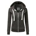 thumbnail image 1 of Doublju Women's Lightweight Pocket Zip-Up Hoodie Jacket for Women with Plus Size, 1 of 4
