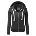 thumbnail image 1 of Doublju Women's Lightweight Pocket Zip-Up Hoodie Jacket for Women with Plus Size, 1 of 4