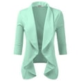 thumbnail image 1 of Doublju Women's Lightweight Thin 3/4 Sleeve Open Front Blazer with Plus Size, 1 of 4
