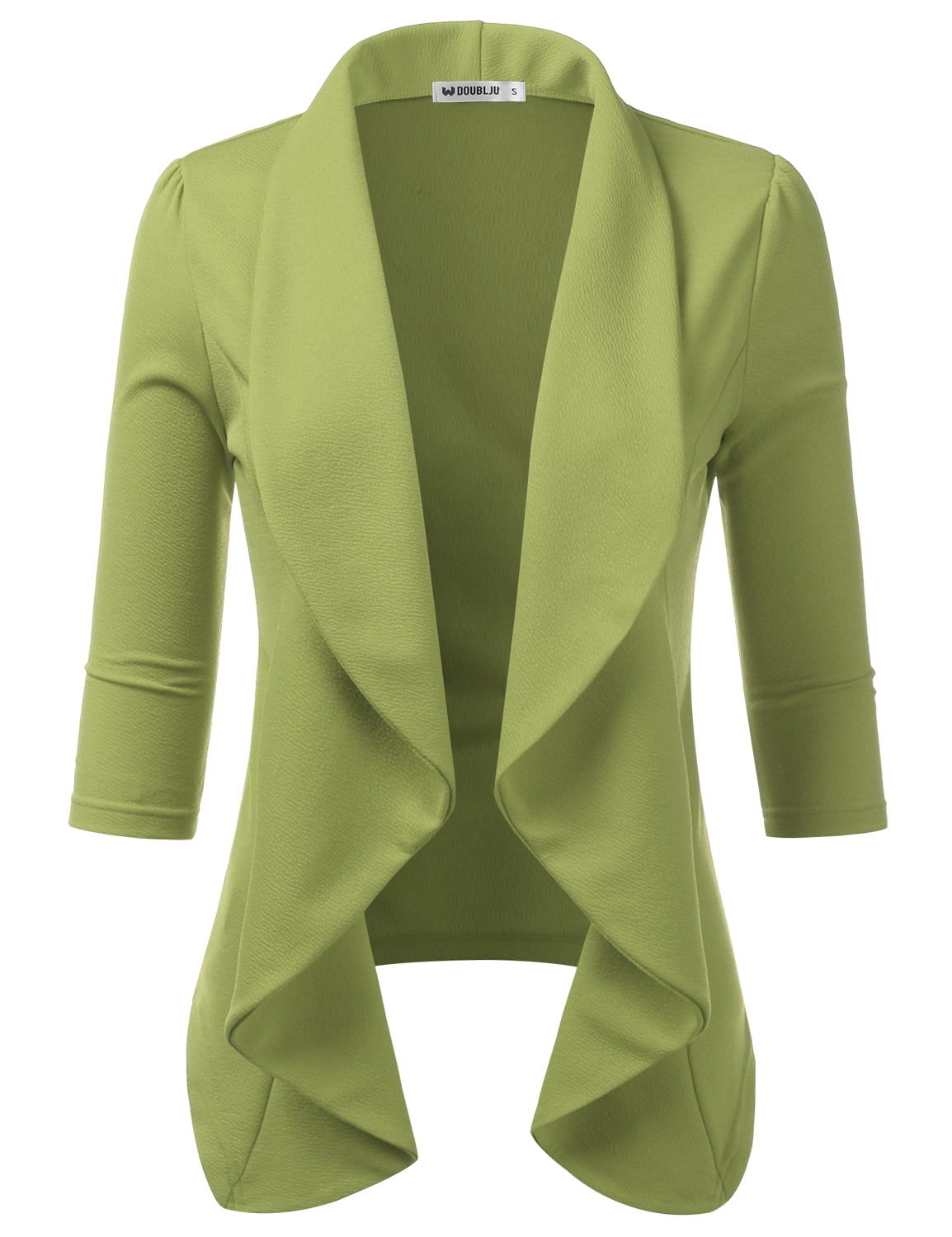 Women's Lightweight Thin 3/4 Sleeve Open Front Blazer with Plus Size