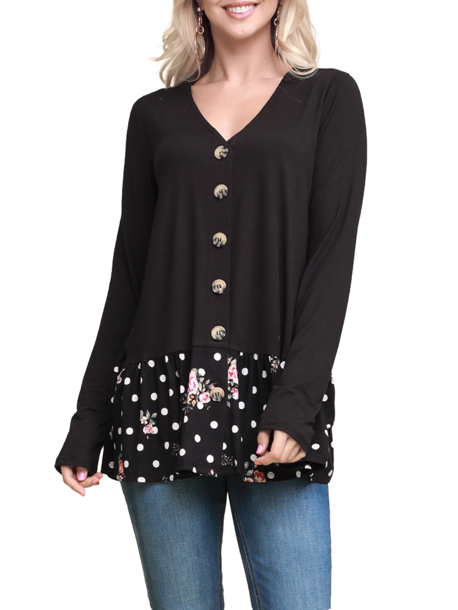 Cardigan top bottom button