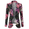 thumbnail image 1 of Doublju Women's Long Sleeve Draped Wide Shawl Lapel Blazer with Plus Size, 1 of 4