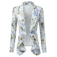 thumbnail image 1 of Doublju Women's Long Sleeve Draped Wide Shawl Lapel Blazer with Plus Size, 1 of 4