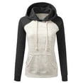thumbnail image 1 of Doublju Women's Long Sleeve Lightweight Pullover Raglan Hoodie Sweatshirts, 1 of 4