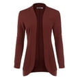 thumbnail image 1 of Doublju Women's Long Sleeve Open Front Duster Longline Knit Cardigans, 1 of 4