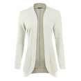 thumbnail image 1 of Doublju Women's Long Sleeve Open Front Duster Longline Knit Cardigans, 1 of 4
