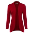 thumbnail image 1 of Doublju Women's Long Sleeve Open Front Duster Longline Knit Cardigans, 1 of 4