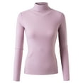 thumbnail image 1 of Doublju Women's Long Sleeve Turtle Neck Ribbed Top (Plus Size Available), 1 of 4