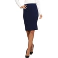 thumbnail image 1 of Doublju Women's Mid Knee Length H Line Pencil Skirt 2 (Plus Size Available), 1 of 4