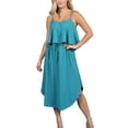 thumbnail image 1 of Doublju Women's Round Hem with Side Slit Summer Beach Midi Dress (Plus Size Available), 1 of 4