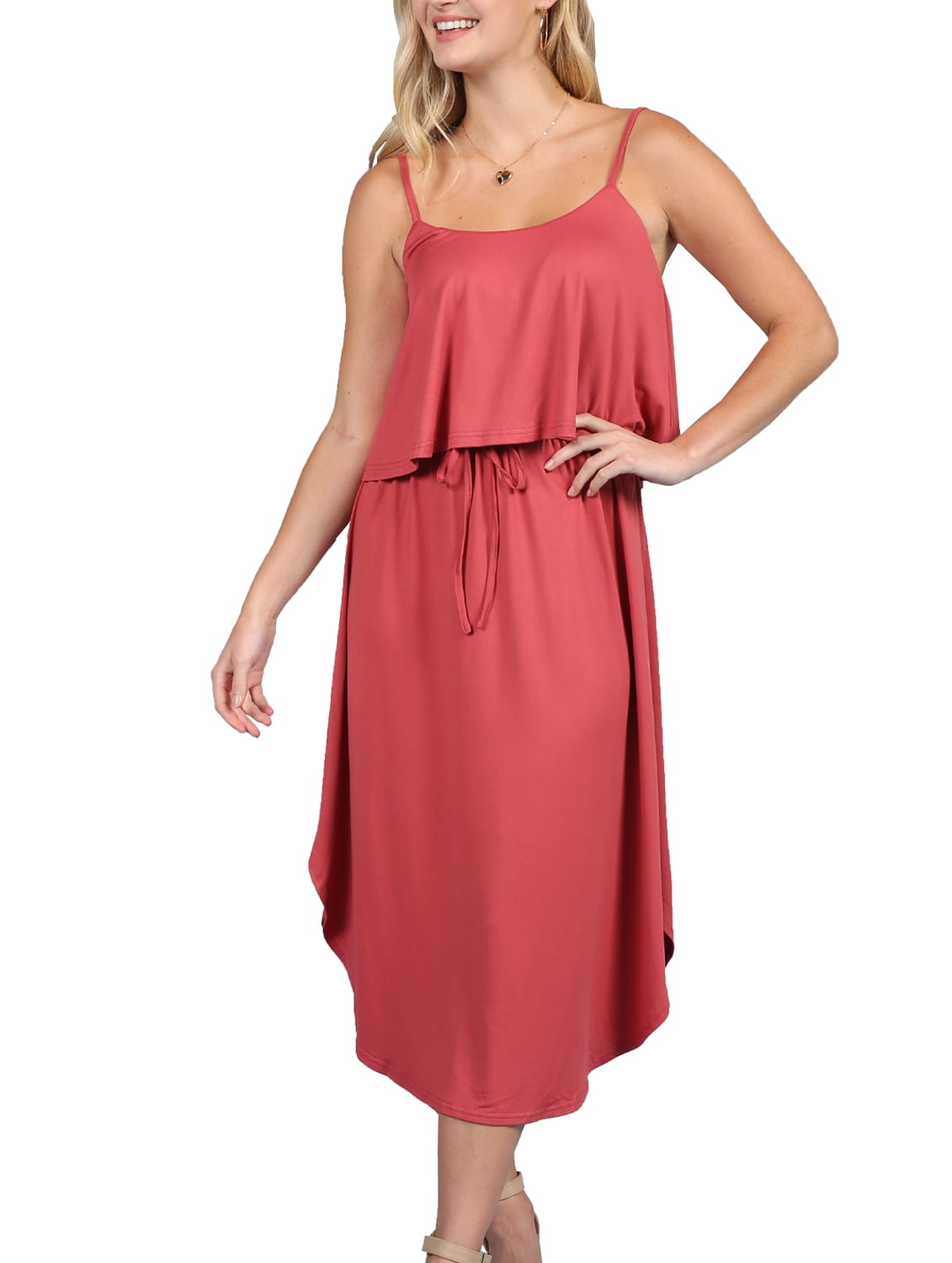 Plus Size Women's Side Split Beach Maxi Loungewear Dress