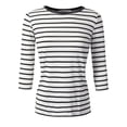 thumbnail image 1 of Doublju Women's Round Neck 3/4 Sleeve Top (Plus Size Available), 1 of 3