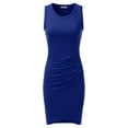 thumbnail image 1 of Doublju Women's Round Neckline Sleeveless Bodycon Midi Dress (S-3X), 1 of 4
