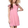 thumbnail image 1 of Doublju Women's Ruffle Cap Sleeve Flare Mini Dress, 1 of 1