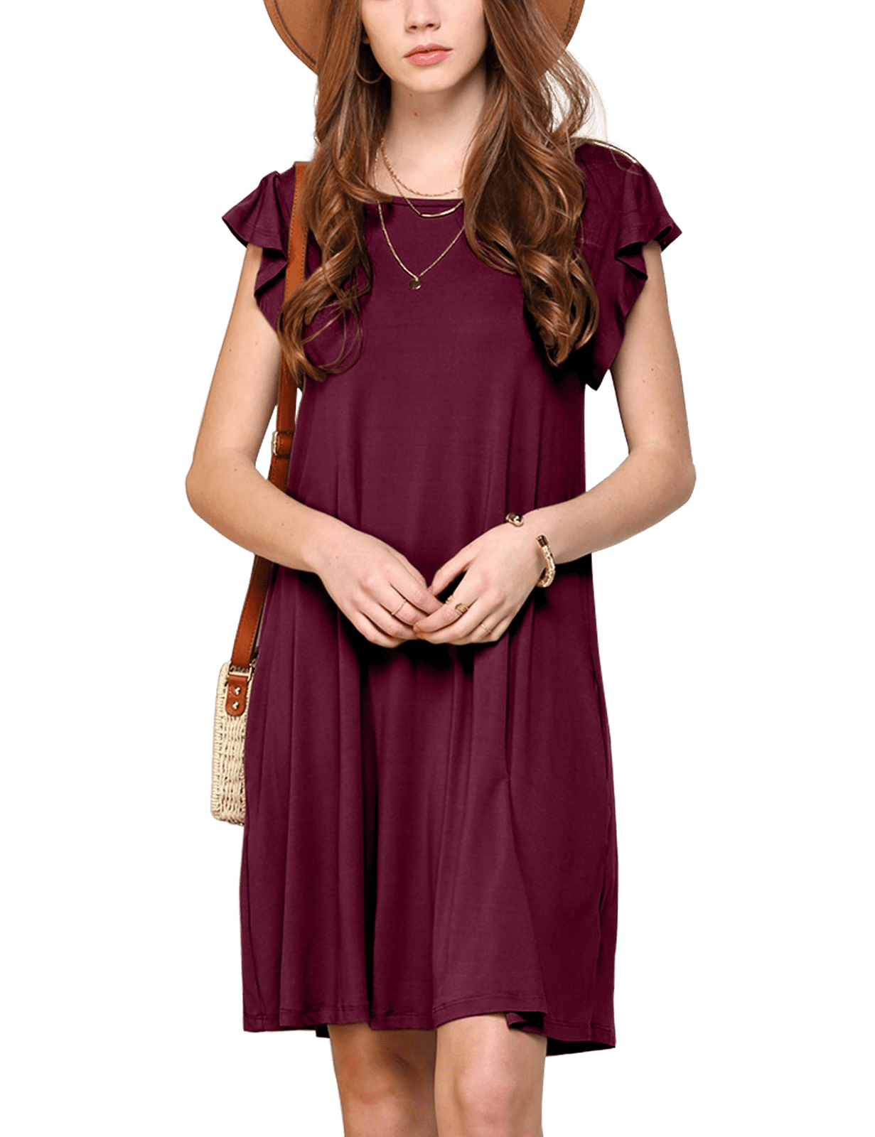 Dahlia Cap Sleeve Mini Ruffle Dress