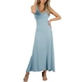 thumbnail image 1 of Doublju Women's Scoop Neck Racerback Tank Maxi Dress with Plus Size, 1 of 2