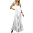 thumbnail image 1 of Doublju Women's Scoop Neck Ruffle Trim Maxi Long Dress (Plus Size Available), 1 of 2