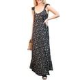 thumbnail image 1 of Doublju Women's Scoop Neck Ruffle Trim Maxi Long Dress (Plus Size Available), 1 of 4