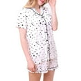 thumbnail image 1 of Doublju Women's Short Sleeve Button Down Pajama Sleepwear 2 pcs Set (Plus Size Available), 1 of 3