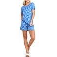 thumbnail image 1 of Doublju Women's Short Sleeve Round Neck Pajama Sleepwear 2 pcs Set (Plus Size Available), 1 of 2