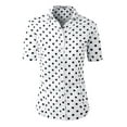 thumbnail image 1 of Doublju Women's Short Sleeve Slim Fit Button Down Dress Shirt (Plus Size Available), 1 of 3