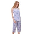 thumbnail image 1 of Doublju Women's Sleeveless Racerback Lace Capri Pajama 2 Pcs Set (Plus Size Available), 1 of 1