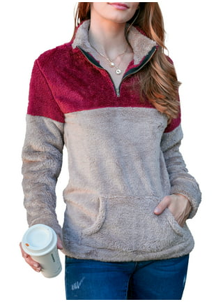 Unique Bargains Women's Plus Size Fleece Jacket Zip Front Long Sleeve  Hoodie 