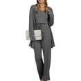 thumbnail image 1 of Doublju Women's Soft Tank Tops, Pants and Cardigans Loungewear Sets (3 Pieces), 1 of 4