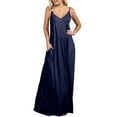 thumbnail image 1 of Doublju Women's Spaghetti Strap Maxi Dress with Pockets (Plus Size), 1 of 1