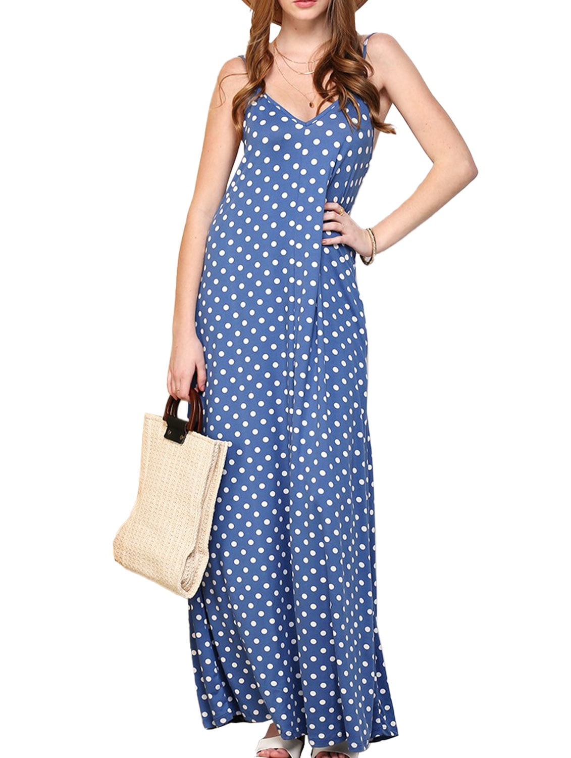 Chiffon Spaghetti Strap Maxi Dresses Spa Plus Size