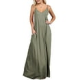 thumbnail image 1 of Doublju Women's Spaghetti Strap Maxi Dress with Pockets (Plus Size), 1 of 1