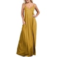 thumbnail image 1 of Doublju Women's Spaghetti Strap Maxi Dress with Pockets (Plus Size), 1 of 1
