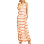 Doublju Women's Spaghetti Strap Maxi Dress with Pockets (Plus Size)