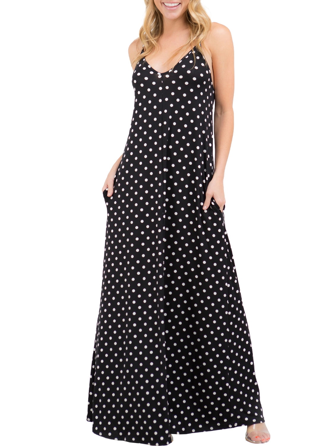 Spaghetti Strap Midi Velvet Dresses with Pockets Fuchsia Plus Size
