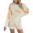 thumbnail image 1 of Doublju Women's Tie Dye Thermal Sleep and Lounge Set (2-Piece), 1 of 4