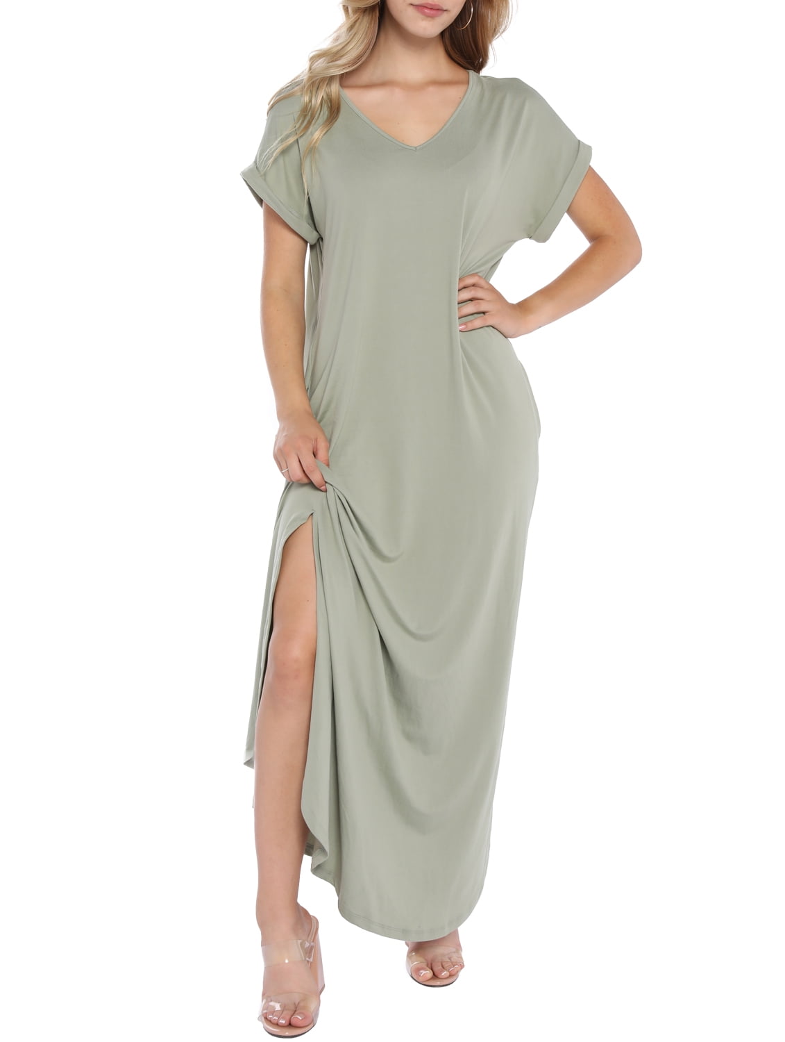 Plus Size M-Slit Short Dress main image 1