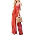 thumbnail image 1 of Doublju Women's V-Neck Wide Leg Romper Jumpsuit (Plus Size Available), 1 of 3