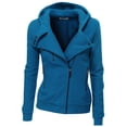 thumbnail image 1 of Doublju Women's Women's Fleece Casual Zip-Up High Neck Hoodie Jacket, 1 of 4