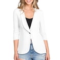 thumbnail image 1 of Doublju Womens 34 Shirring Sleeve One Button Casual Blazer Jacket With Plus Size, 1 of 5